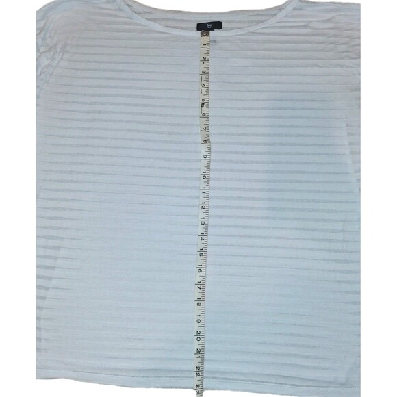 Gap Women's White Striped Long Sleeve Shirt Partially Sheer | Size XL - Picture 8 of 9